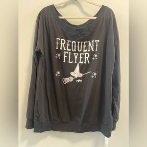 NWT Frequent Flyer Witch Halloween XXL Long Sleeve Top